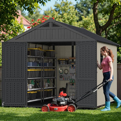 Greesum 8×12 FT Plastic Outdoor Storage Shed - Image 3