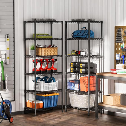 SINGAYE 6 Garage Heavy Duty Shelving Unit Kitchen Pantry Close Home Organizers - Image 2