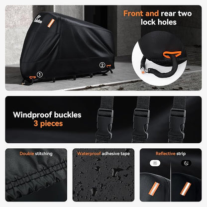 Motorcycle Cover Waterproof Outdoor, 300D Heavy Duty, UV & Rain Resistant - Image 5