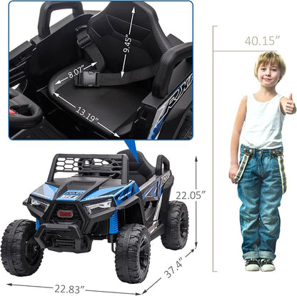 TOBBI 12V Kids Ride on Car, Electric Off-Road UTV Truck - Image 7