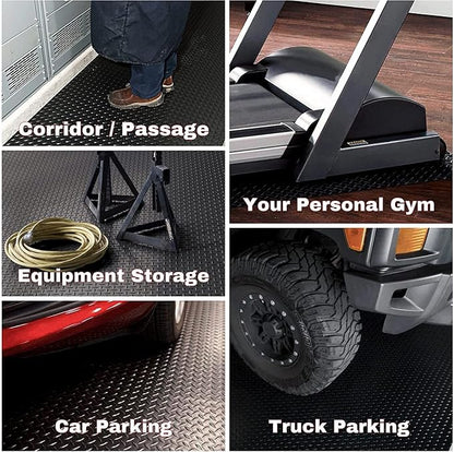 SEAL 5 x 8 Ft Premium Garage Floor Mat, Solid 2.8mm Thickened Black Commercial - Image 6
