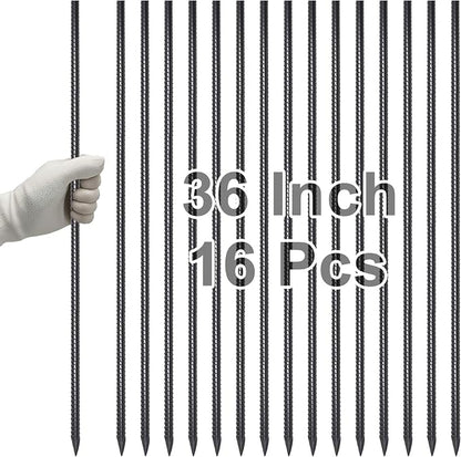 VVOKGO Rebar Stakes 36 Inch 16-Pack Concrete Form Stakes Heavy Duty Straight by VVOKGO