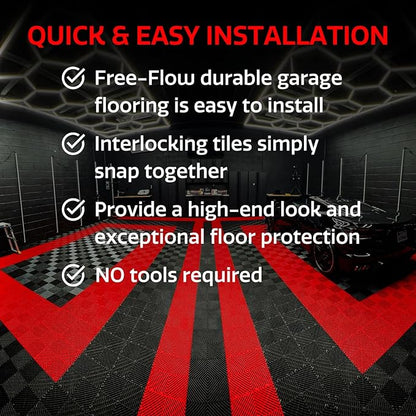 Big Floors RaceDeck Free-Flow Open Rib Self-Draining Design, Durable Copolymer - Image 2