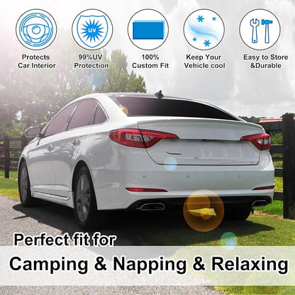 TINGLU Window Shades for Hyundai Sonata Sedan 2015 2016 2017 2018 2019 - Image 6