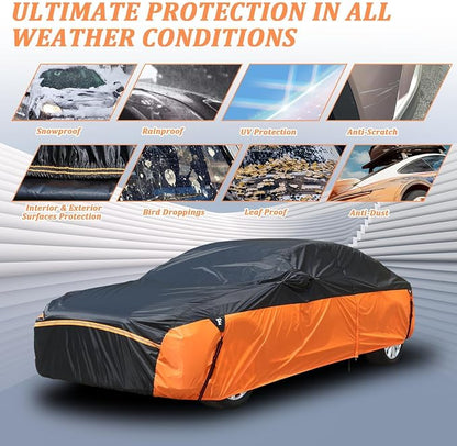 Waterproof Car Cover for Automobiles, All Weather Full Exterior Covers Fit for - Image 5