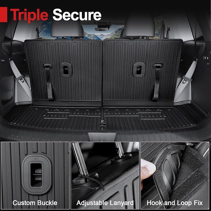 Floor Mats for 2025 Hyundai Santa Fe, All Weather TPE Cargo Mat - Image 5