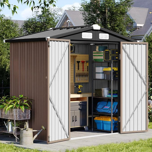 Aoxun 6x3.9 FT Shed Metal Outdoor Storage Shed Garden Shed by Aoxun