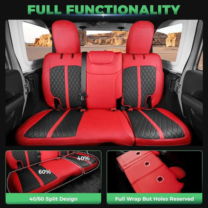 for Jeep Wrangler Seat Covers 4Door JL 2018 2019 2020 2021 2022 2023 2024 2025 - Image 5