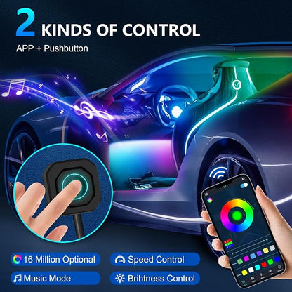 WEBUPAR Dreamcolor Acrylic Interior Car Lights - 18 in 1 RGB LED Strip Lights - Image 3