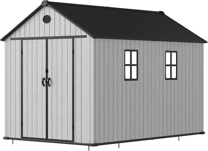 7.3x11.2 FT Resin Outdoor Storage Shed Large, 566 Cuft Garden Tool Sheds & - Image 7