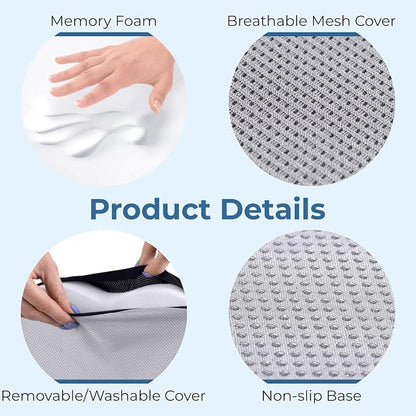 5 STARS UNITED Seat Cushion for Tailbone Pain Relief – Large Memory Foam - Image 7