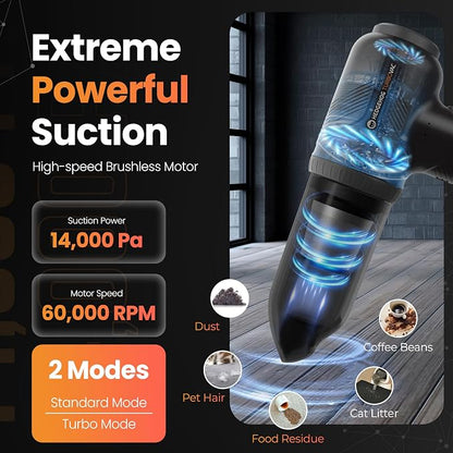 Hedgehog TurboVAC 3 in 1 Portable Car Vacuum Cleaner, Blower & Air Pump - Image 2