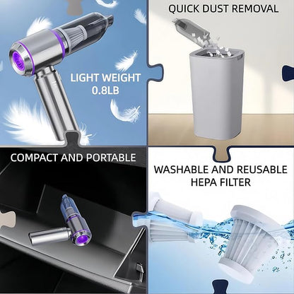 Handheld Car Vacuum Cleaner, 21000PA Rechargeable High Power Cordless Mini - Image 9