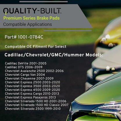 Premium Ceramic Front Brake Pads Compatible - Image 3