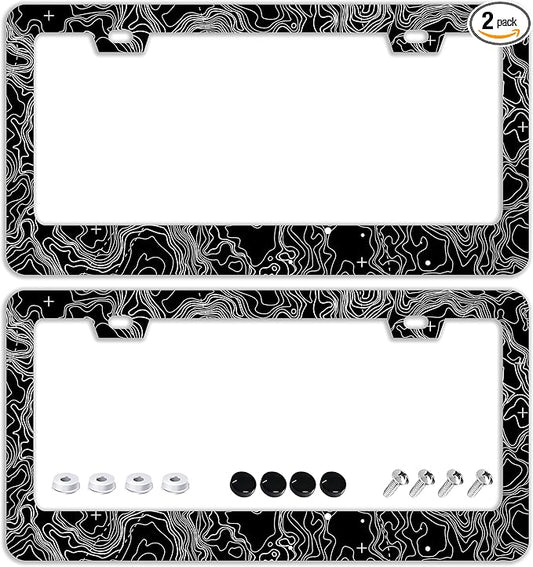 Topographic Map License Plate Frames by TQFTPT