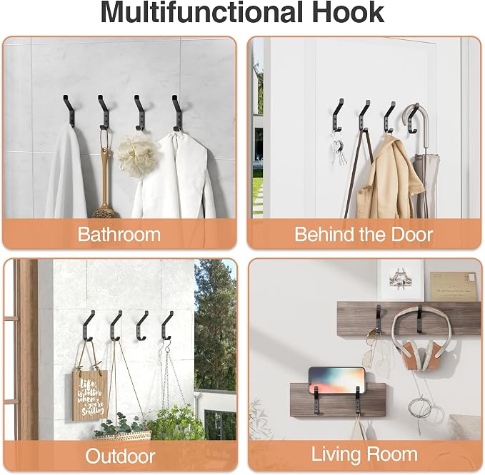 20-Pack Wall Hook for Hanging Coat - 20LB - Image 2