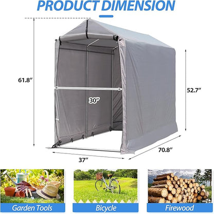 Outdoor Storage Shed 6 x 3Ft Heavy Duty Portable Storage Shelter - Image 2