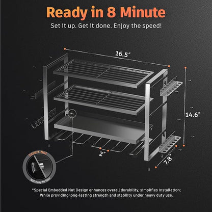 Power Tool Organizer Wall Mount, 4 Layer Drill Holder Wall Mount, Heavy Duty - Image 4