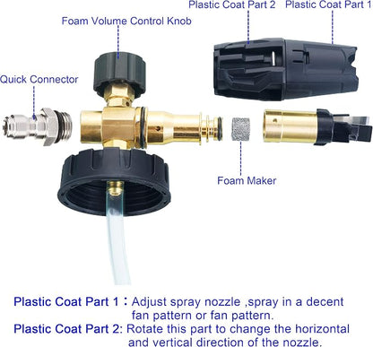 Tool Daily Foam Cannon, 1/4 Inch Quick Connect, Power Washer Foam Cannon - Image 3