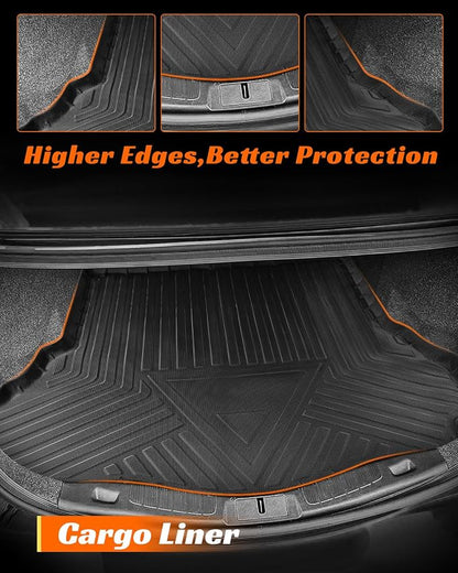 for 2016-2013 Ford Fusion Floor Mats Cargo Liner S SE Titanium Rubber Trunk - Image 7