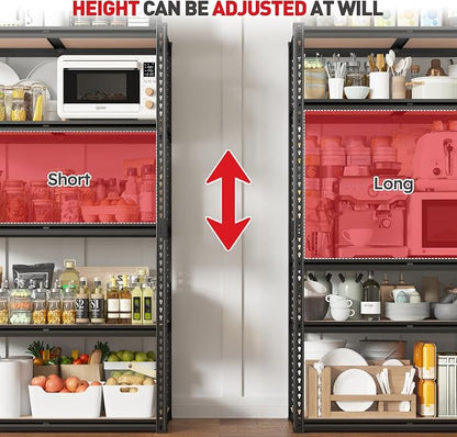 REIBII 2020LBS Storage Shelves 5 Tier Garage Shelving Heavy Duty, Adjustable - Image 7
