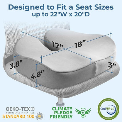 5 STARS UNITED Seat Cushion for Tailbone Pain Relief – Large Memory Foam - Image 4