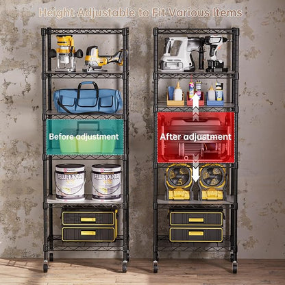 SINGAYE 6 Small Wire Shelves Kitchen Pantry Close Home Organizers and Storage - Image 5