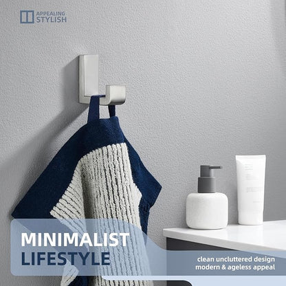 Angle Simple Towel Hook for Bathroom, SUS 304 Stainless Steel Shower Robe Coat - Image 9