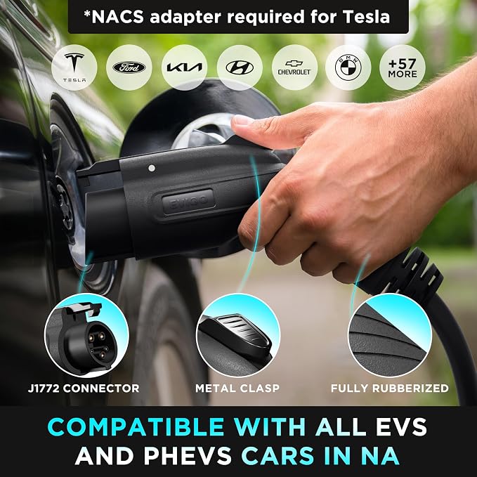 EVIQO EV Charger Level 2-48 Amp Level 2 EV Charger Hardwired, 240V Electric - Image 7