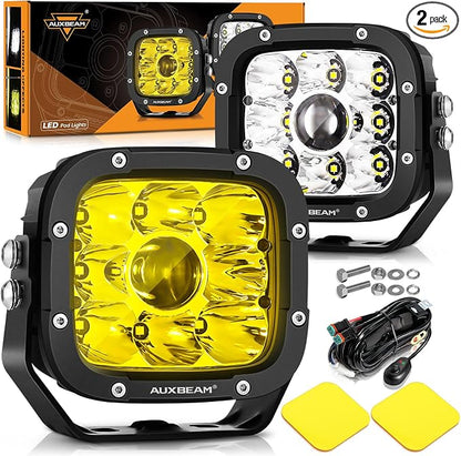 Auxbeam 5 Inch LED Pods, XP-Ultra Series Offroad Driving Light 110W Super by Auxbeam