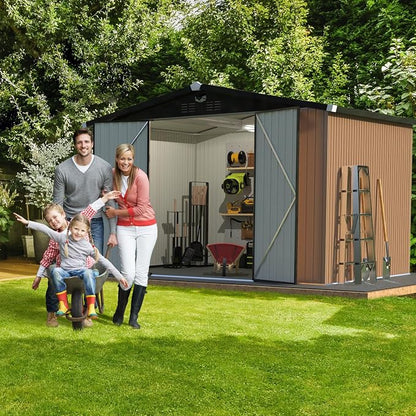 Metal Storage Shed, Outdoor Storage Building 10x8, Large Backyard Shed - Image 8