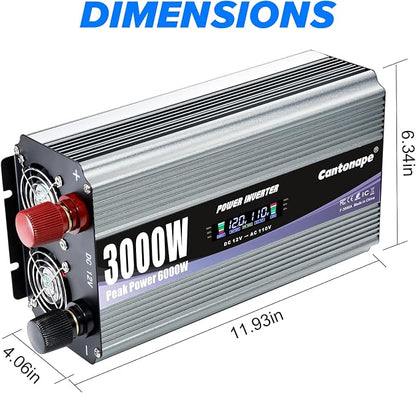 3000W Power Inverter 12V to 110V/120V DC to AC - Image 7