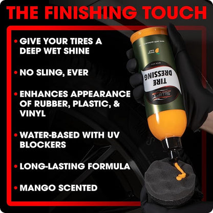 Swift Tire Dressing – Long Lasting High-Gloss Tire Shine Gel w/No Sling | - Image 2