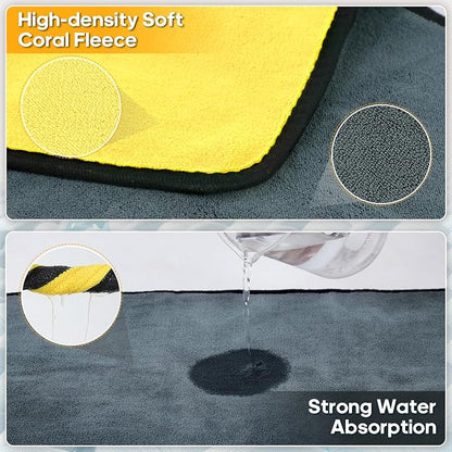 Microfiber Towels for Cars 6 Pack, Car Drying Towels for Wash, Soft and - Image 5