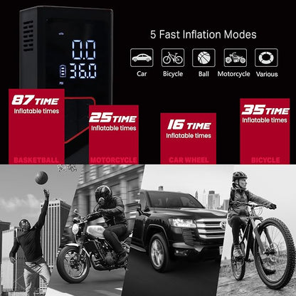 Tire inflator Portable Air Compressor, 150PSI Portable inflator - Image 3