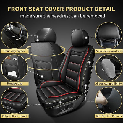 AOMSAZTO Ford Ranger Seat Covers: Full Set Custom Fit 2019 2020 2021 2022 2023 - Image 3