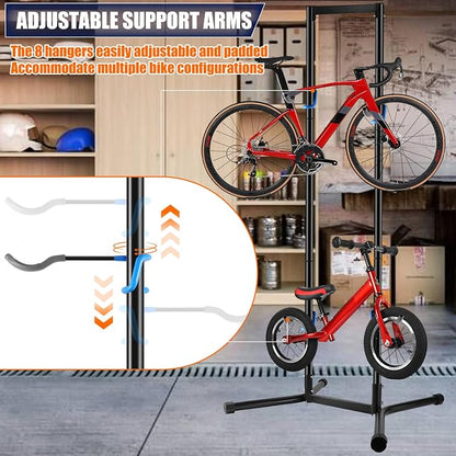 Stand Bike Storage Rack Garage Max 240lbs, Freestanding Gravity Indoor Bike - Image 3