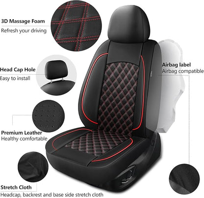 Leather Car Seat Covers, Breathable and Waterproof Napa Leather Automotive Seat - Image 5