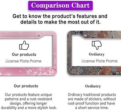 License Plate Frames for Girl Pink License Plate Cover for Women for Men Pink - Image 6