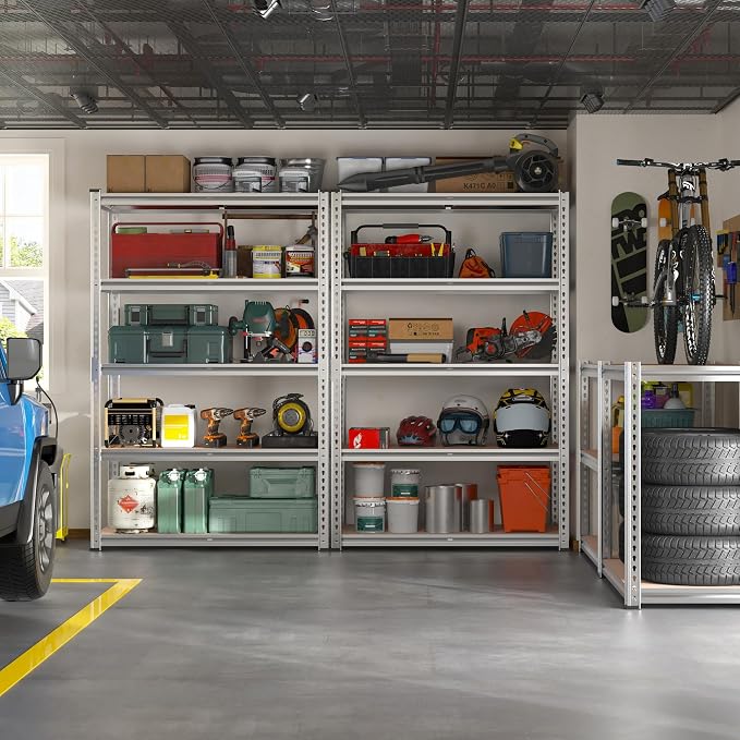 REIBII 2020LBS Garage Shelving Heavy Duty 5-Tier Storage Shelves Adjustable - Image 10