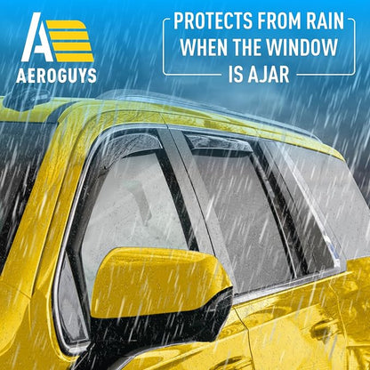 Extra Durable Window Deflectors in-Channel Window Visors Rain Guards Fit - Image 2