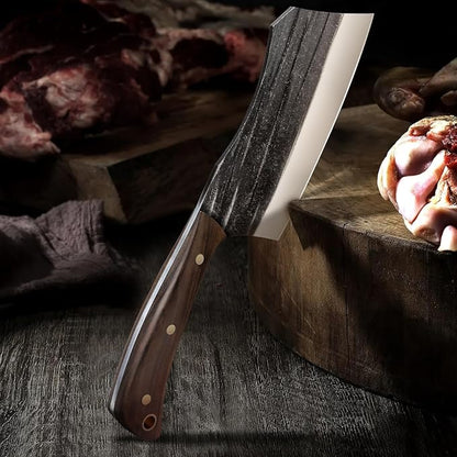 Butcher Knife Set, 3-Piece High Carbon Steel Serbian Chef Knife Set of Heavy - Image 7