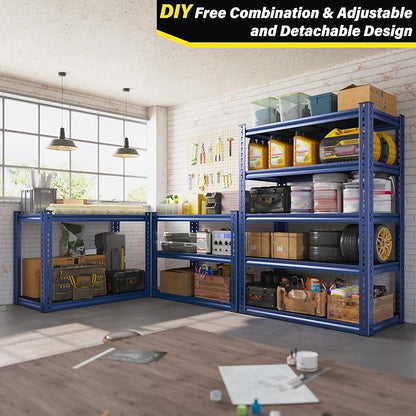 REIBII Garage Shelving 72" H Storage Shelves Sturdy Metal Shelves Heavy Duty 5 - Image 2