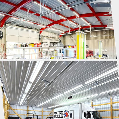 10 Pack, Led Shop Lights, 8FT Led Shop Light, 144W 5000K 19500LM Clear White - Image 6
