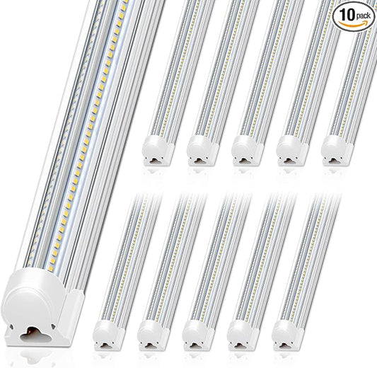 Barrina 8FT LED Shop Light, 100W 15000LM 5000K, V Shape Integrated T8 Lighting by Barrina