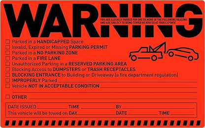 Easykart Labels 250 Parking Violation Notice Tow Stickers by EasykartLabels