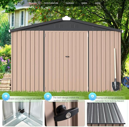 AECOJOY 10' x 14' Shed Metal, Outdoor Storage Sheds & Outdoor Storage 10' x 14' - Image 2