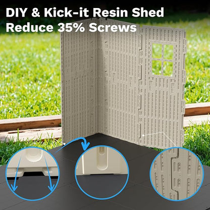 Devoko 10 x 12 FT Plastic Outdoor Storage Shed - Image 7