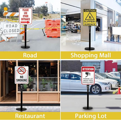 Parking Sign Post with Base - Image 6