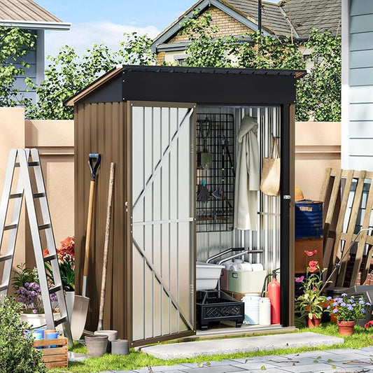 5X3FT Outdoor Steel Storage Shed by MISTMO